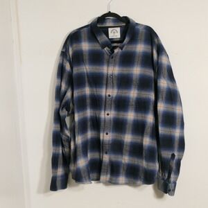 Dubinik Mens Fleece 4XL Blue Plaid Soft Rugged Lumberjack Layering Oudoors